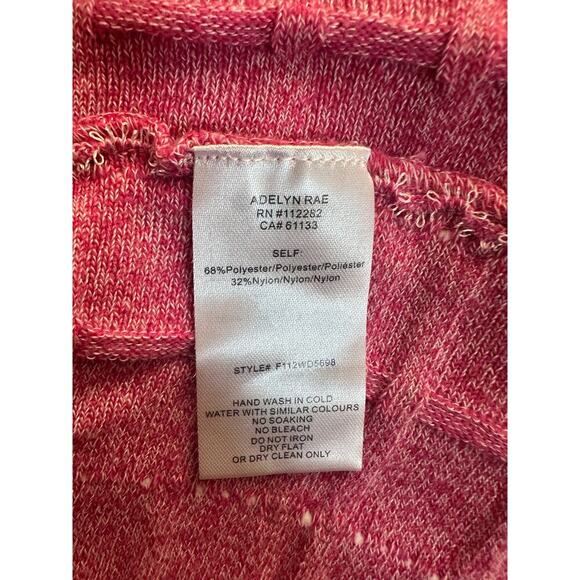 NWT Adelyn Rae Pink Fit Flare Dress L Sylvie Knit $105 - Picture 9 of 9